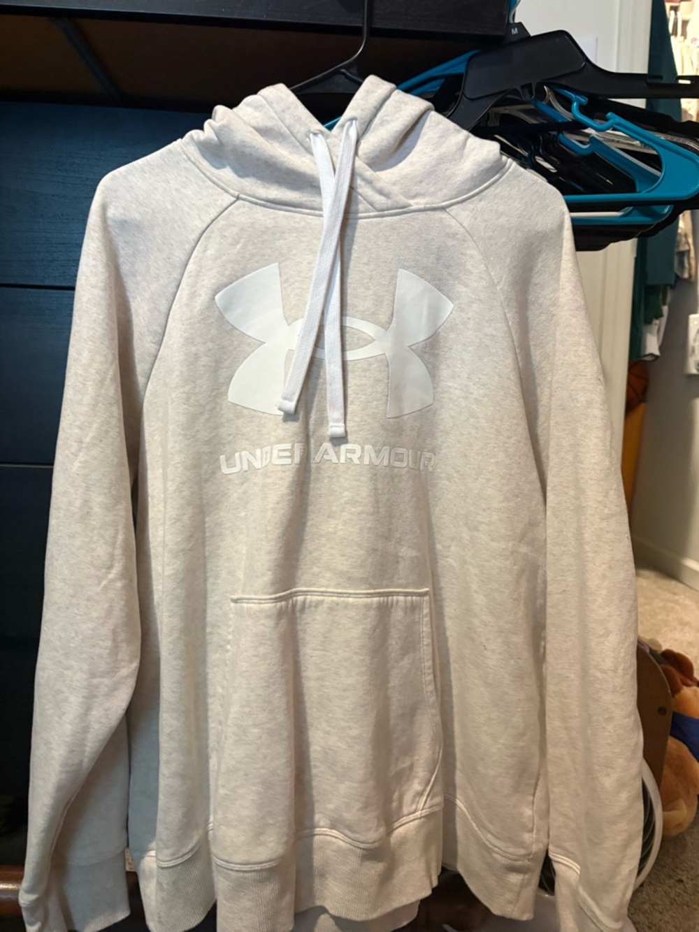 Under Armour Light Beige Logo Hoodie